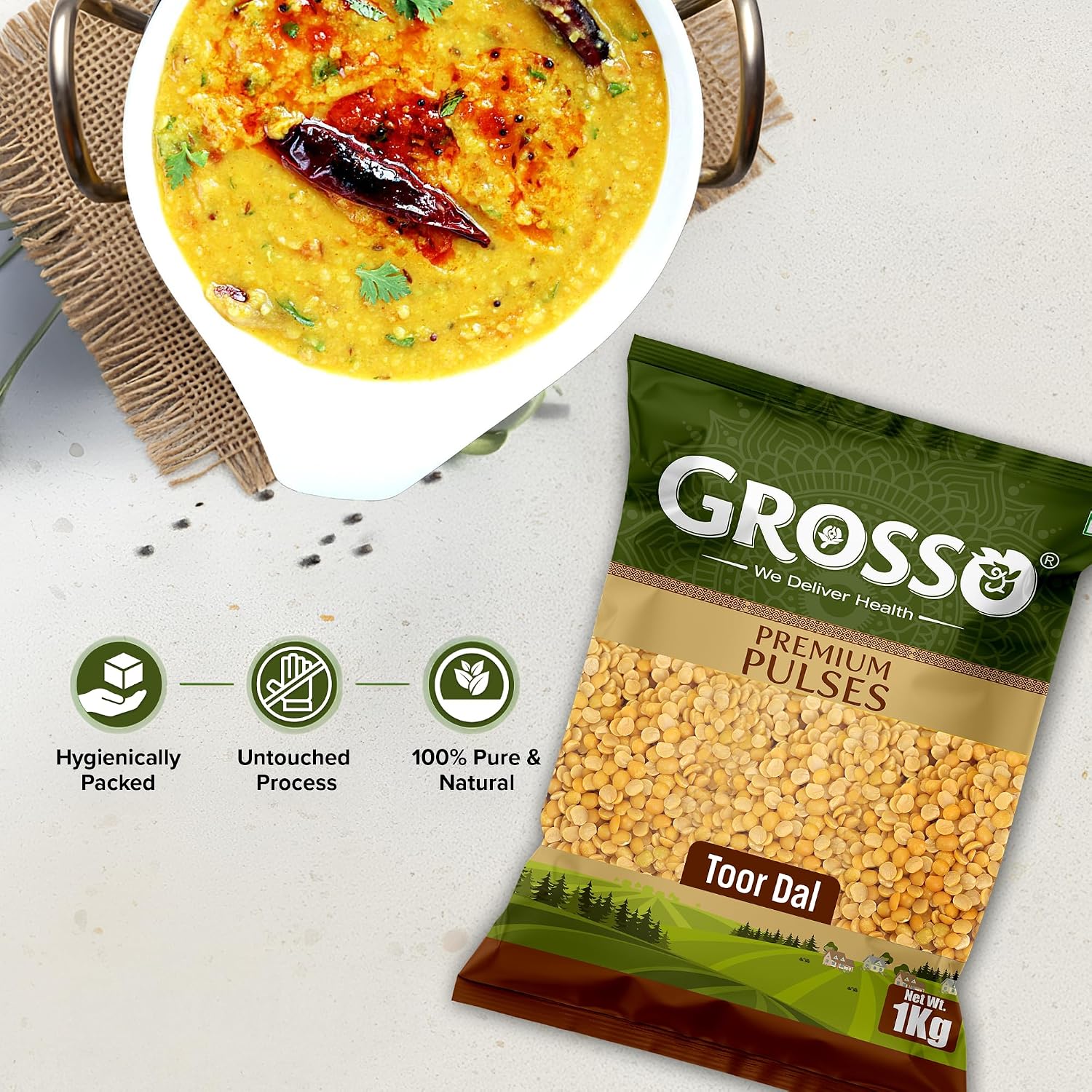 Grosso Toor Dal (Arhar Dal) 1Kg