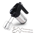 AGARO Elegant Hand Mixer, 300 Watts, Stainless Steel, 6 Interchangeable Speed Settings, Turbo Function, Interchangeable Beaters and Dough Hook Accessories for Mixing,
