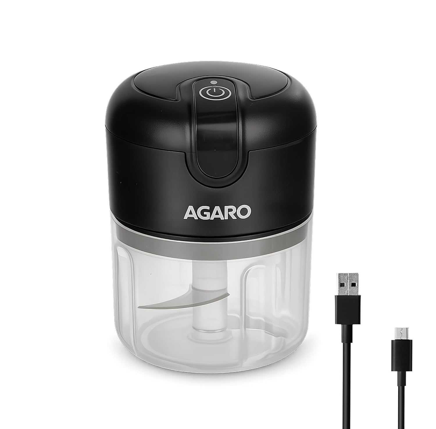 AGARO Elite Rechargeable Mini Electric Chopper 250 Ml, Black