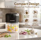 AGARO Elite Rechargeable Mini Electric Chopper 250 Ml, Black