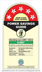 AO Smith Geyser 25 Litre 5 Star Rating (BEE), Vertical Water Heater | Geyser 25 Ltr For High Rise Building | 7 Year Tank Warranty, 2 Year Comprehensive Warranty | SDS-GREEN-025