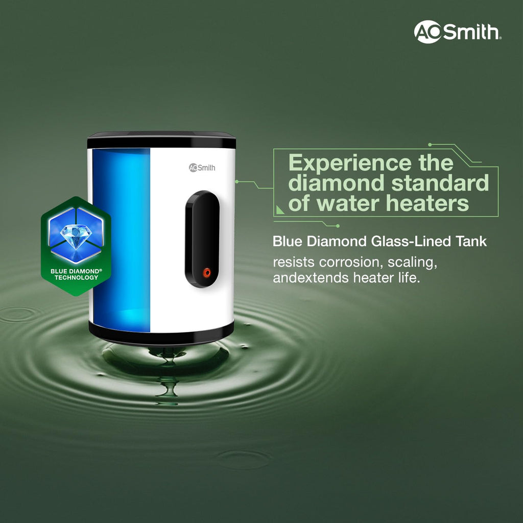 AO Smith Geyser VAS PLUS 15 Litre | 5 Star BEE Rating | Powerful 2KW Water Geyser for Bathroom | 2X Corrosion Resistant | Storage Water Heater | Warranty: 7Yr Tank, 3Yr Heating Element, 2Yr Overall