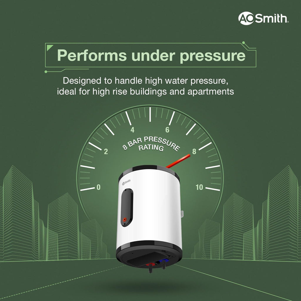 AO Smith Geyser VAS PLUS 15 Litre | 5 Star BEE Rating | Powerful 2KW Water Geyser for Bathroom | 2X Corrosion Resistant | Storage Water Heater | Warranty: 7Yr Tank, 3Yr Heating Element, 2Yr Overall