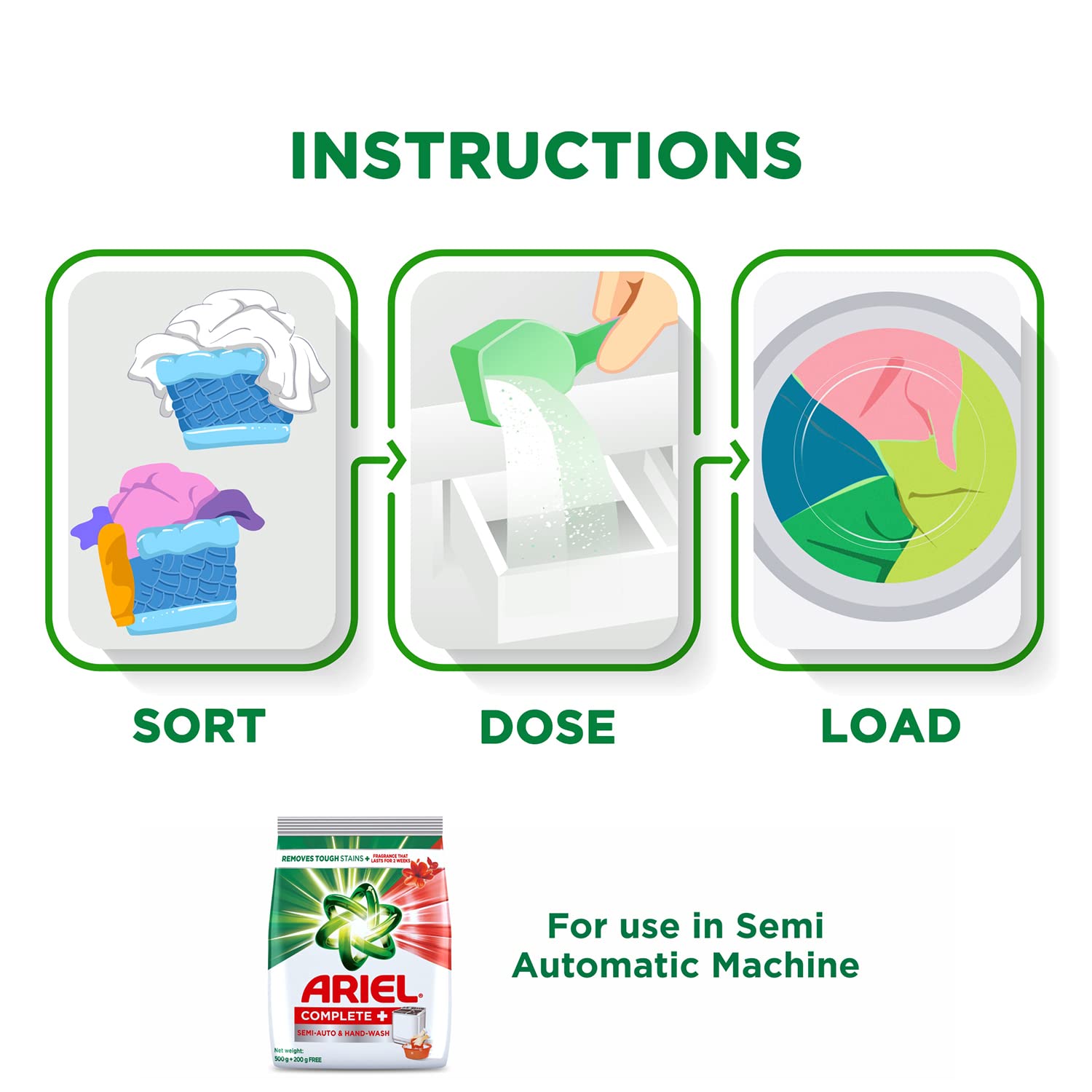 Ariel Complete + Detergent Washing Powder- 4Kg