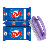 Advance Blue Detergent Bar 180gPack Of - 4 Units + 1 Laundry Brush