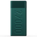 Ambrane 27000mAh Powerbank, 20 W Fast Charging, Triple Output (2 USB & 1 Type C), PD, Quick Charge for iPhone, Android & Other Devices, Made in India + Type C Cable (Stylo Pro 27K, Green)