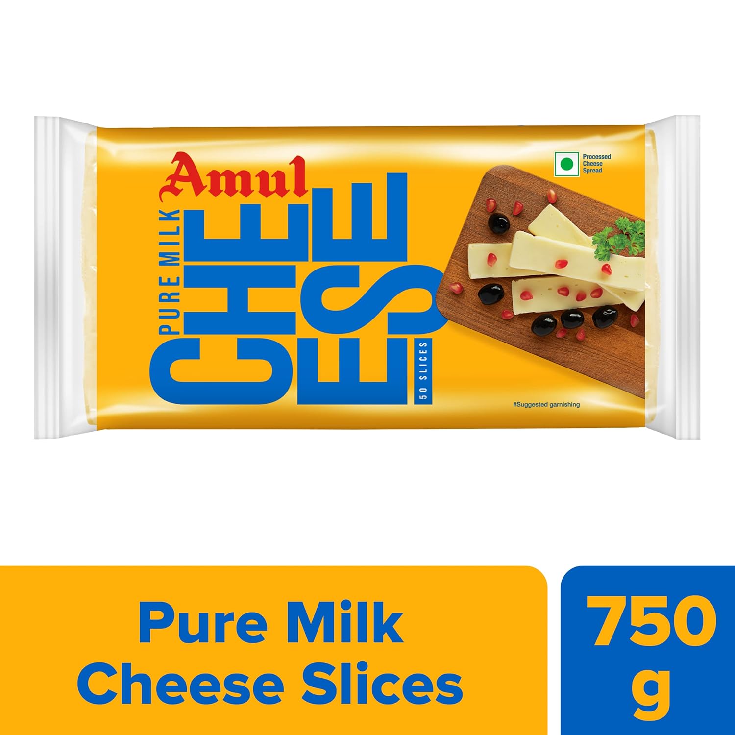 Amul Cheese Cheese Slice, 750 g