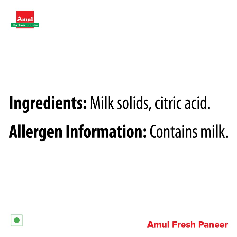 Amul Fresh Malai Paneer Block Pouch, 200 g