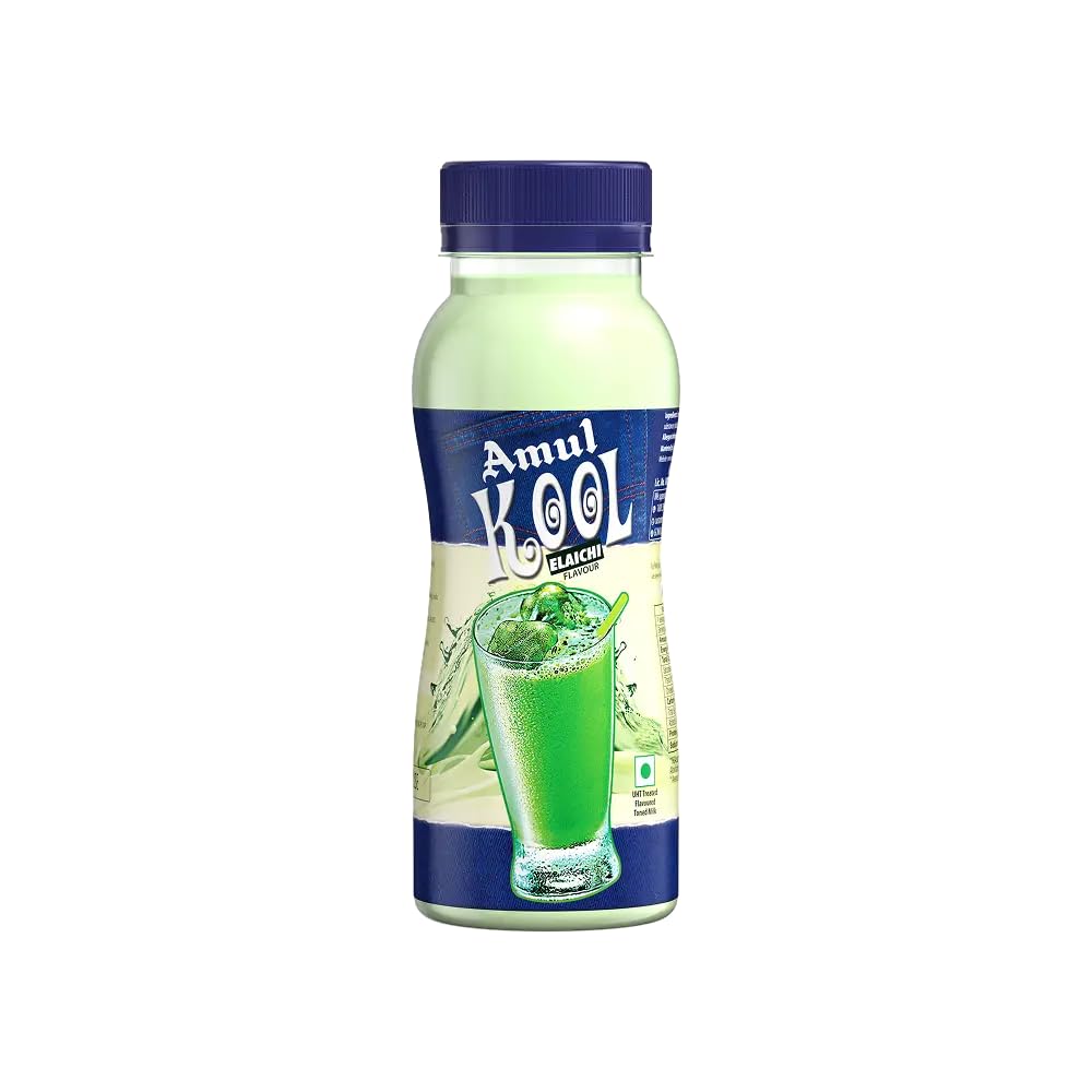 Amul Kool Flavoured Milk Elaichi, 180 Ml, Pet Bottle