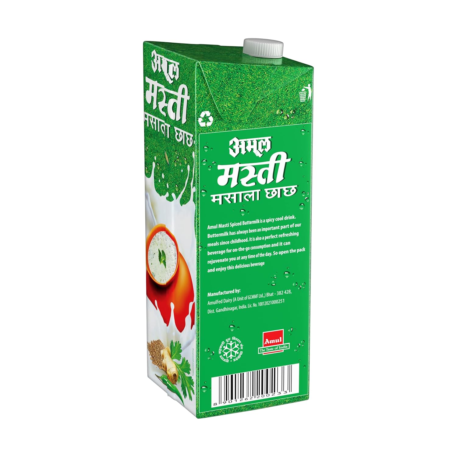 Amul Masti Spiced Butter Milk Tetra Pack, 1 Litre