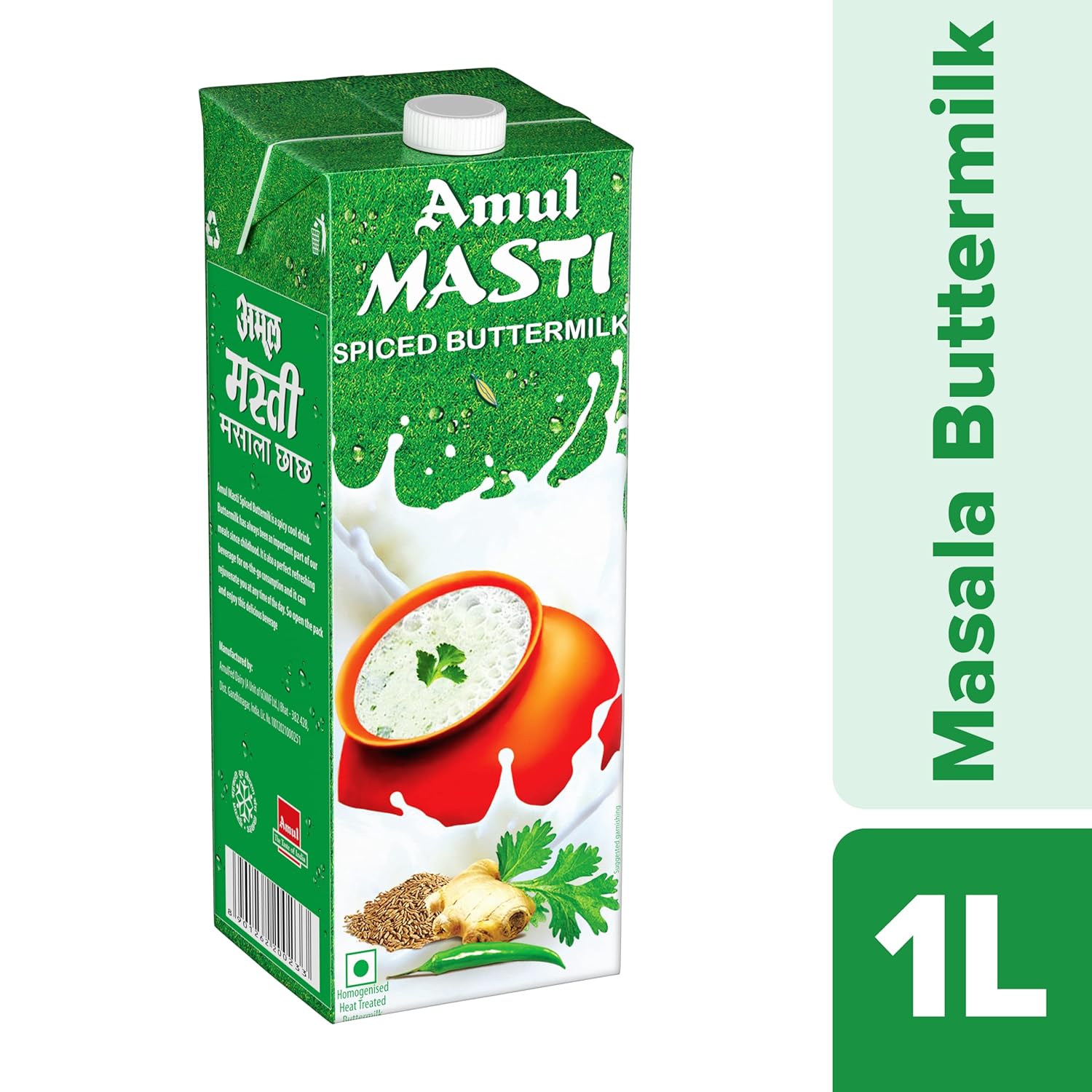 Amul Masti Spiced Butter Milk Tetra Pack, 1 Litre