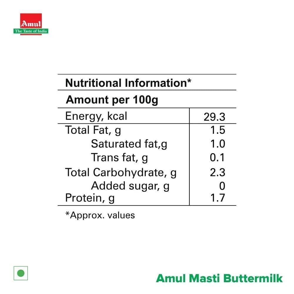Amul Masti Spiced Butter Milk, 200 Ml