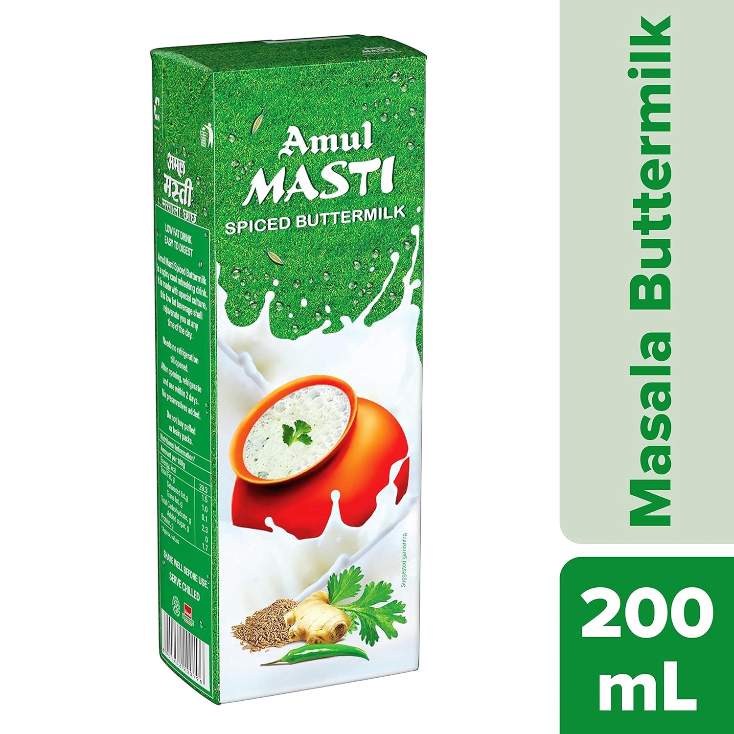 Amul Masti Spiced Butter Milk, 200 Ml