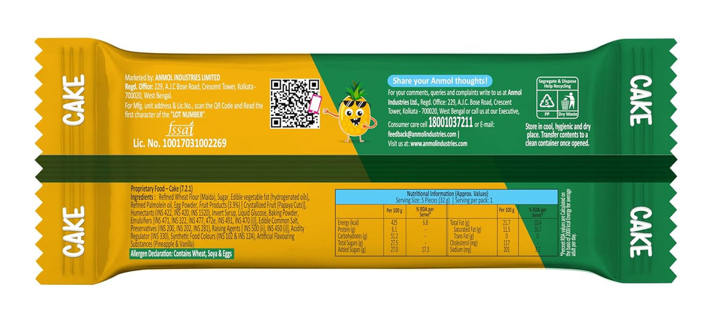 Anmol Bar Cake Pineapple 32gm