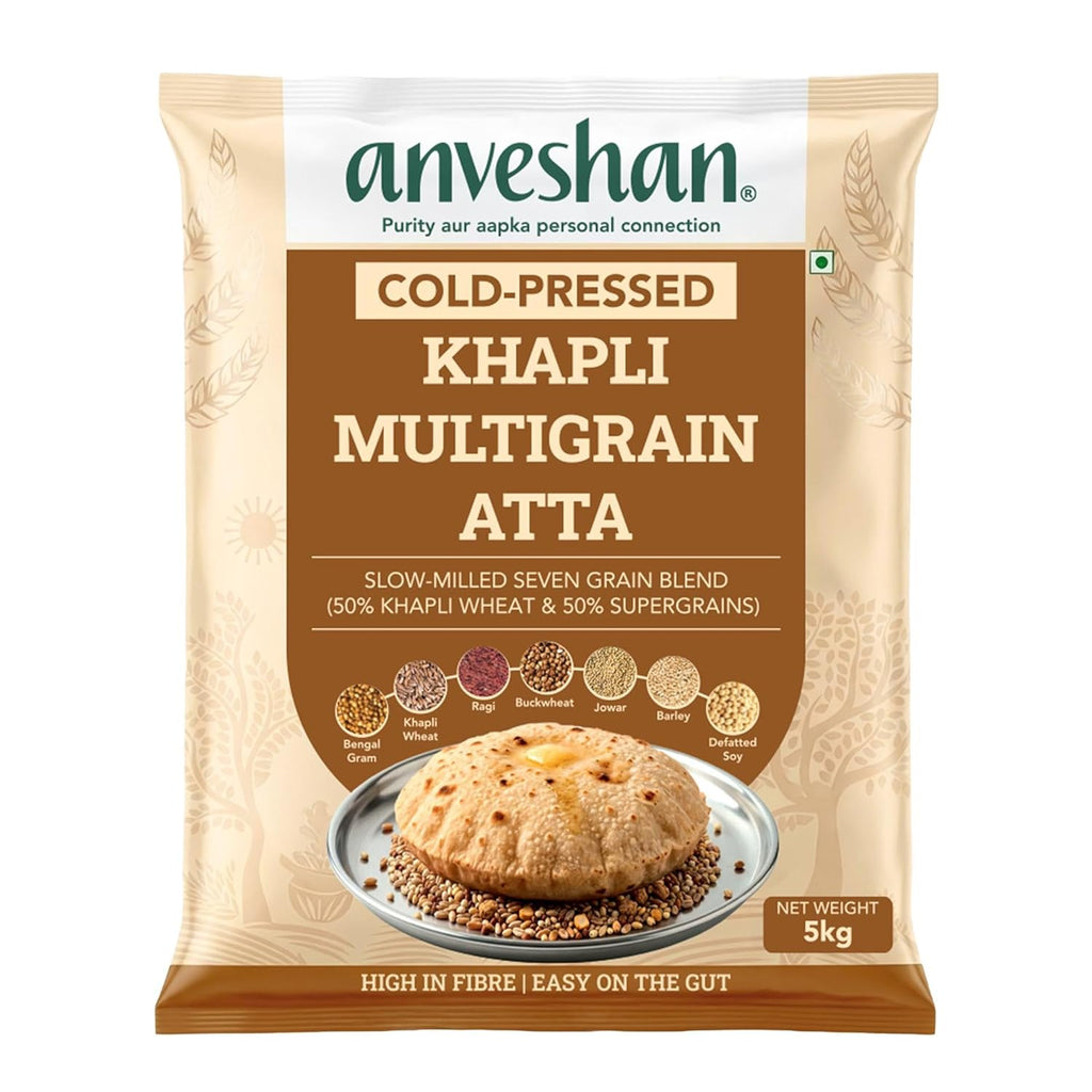 Anveshan Cold-Pressed Khapli Multigrain Atta (5Kg)