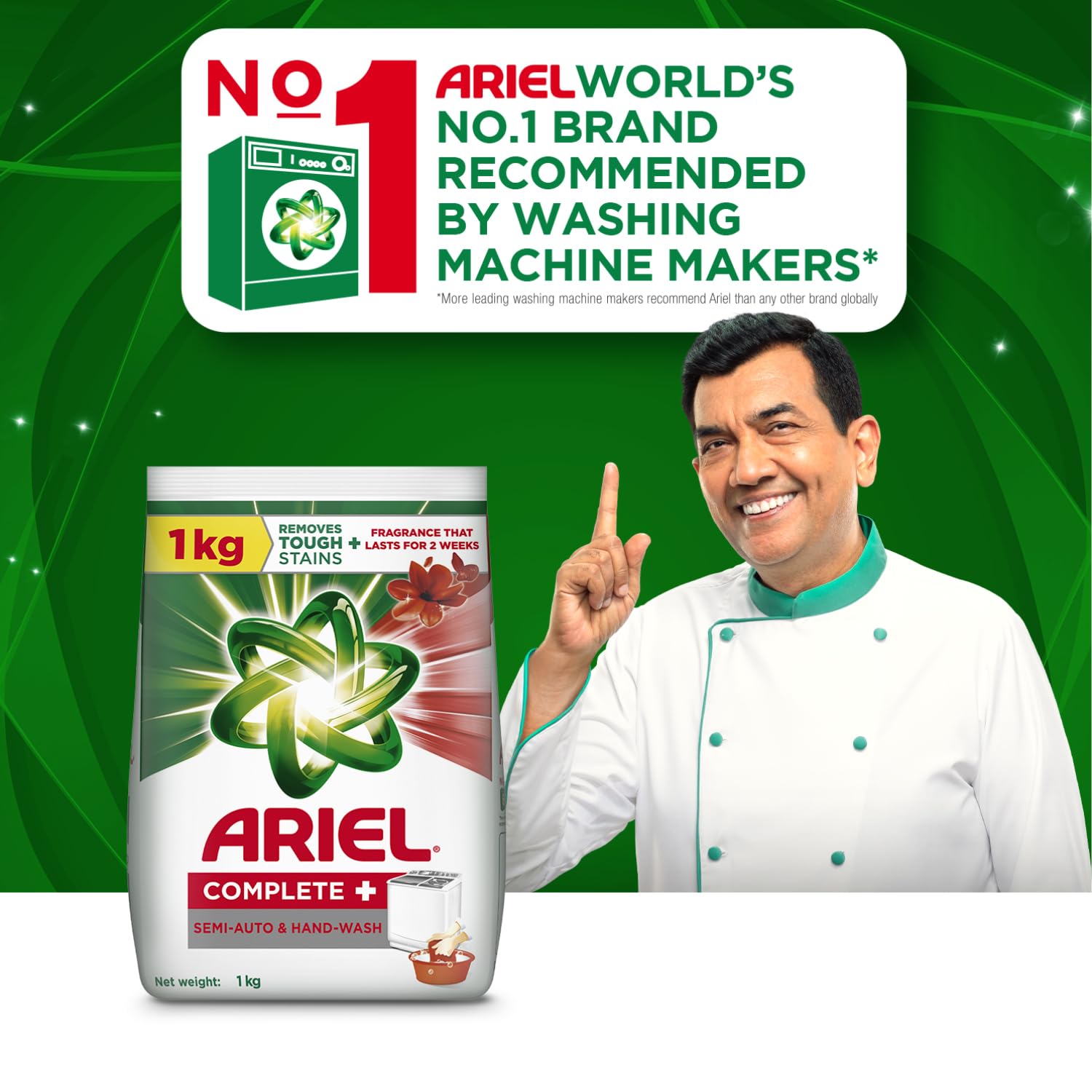 Ariel Complete Detergent Powder - 1kg + 500g free