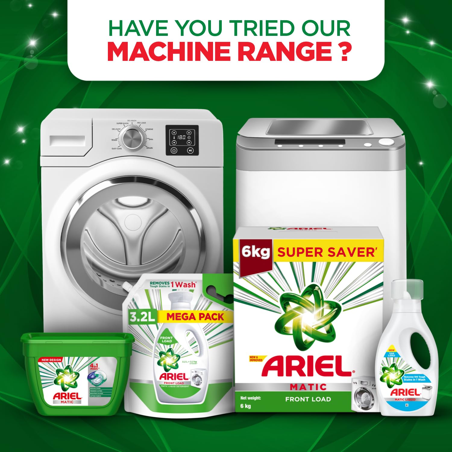 Ariel Complete Detergent Powder - 1kg + 500g free