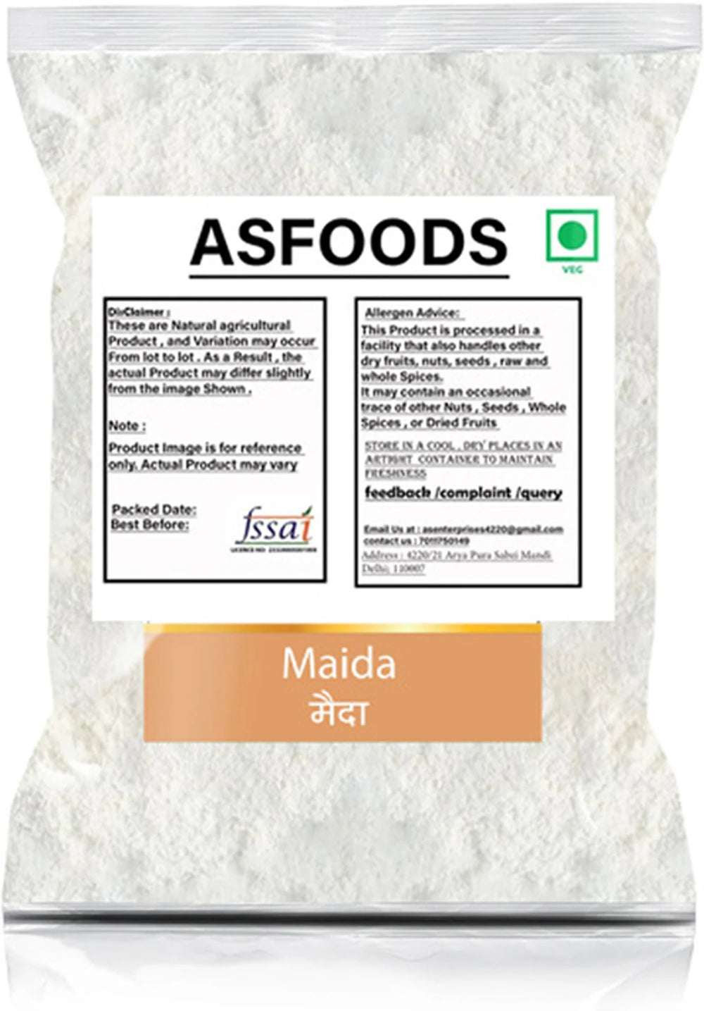 ASFOODS Maida 1kg Pack (1 kg)