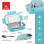 Attro Hotmate  Lunch Box 800 Ml - Pastel Green