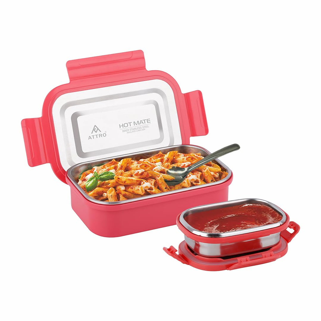 Attro Hotmate  Lunch Box 800 Ml - Pastel Peach