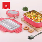 Attro Hotmate  Lunch Box 800 Ml - Pastel Peach