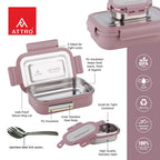 Attro Hotmate  Lunch Box 800 Ml - Pastel Voilet