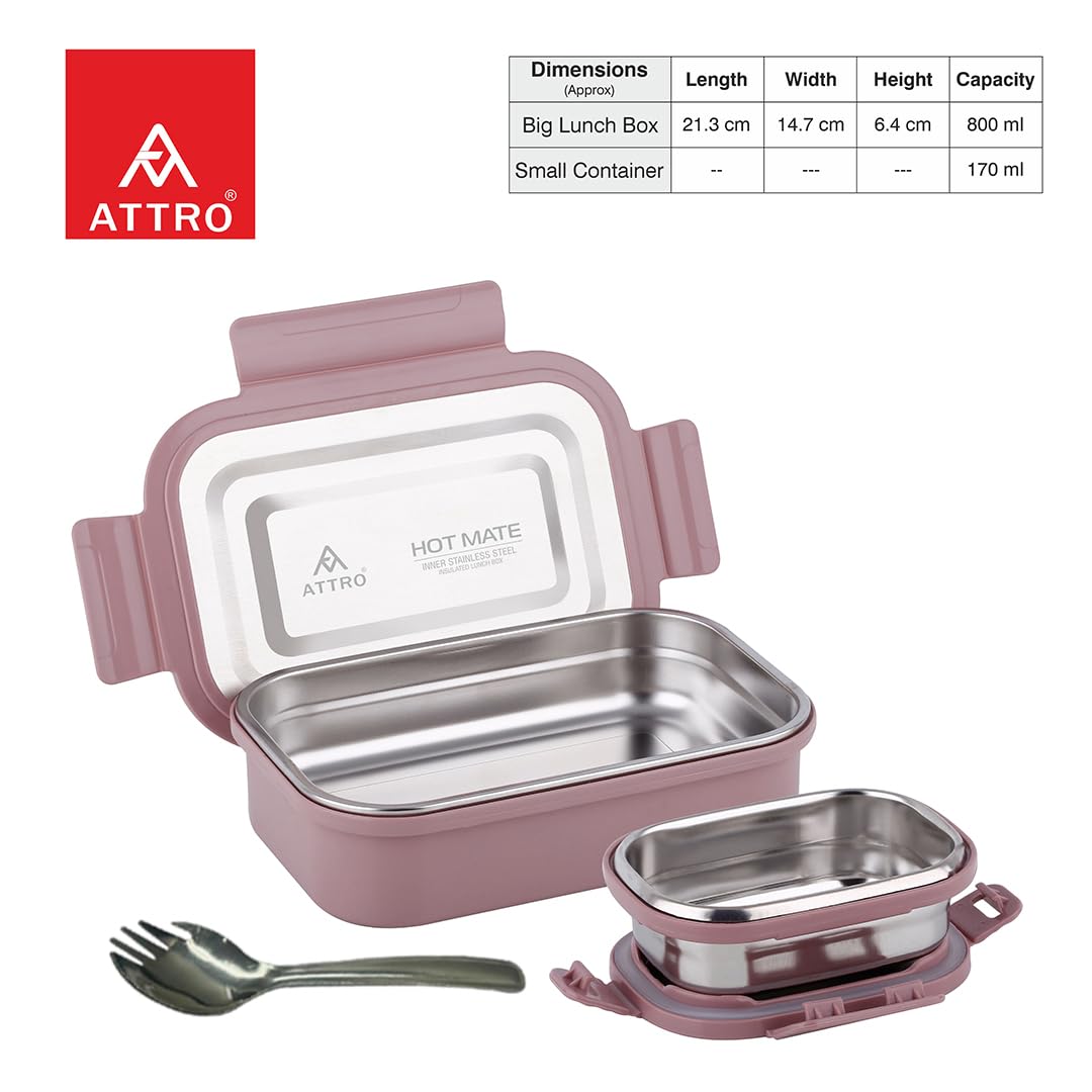 Attro Hotmate  Lunch Box 800 Ml - Pastel Voilet