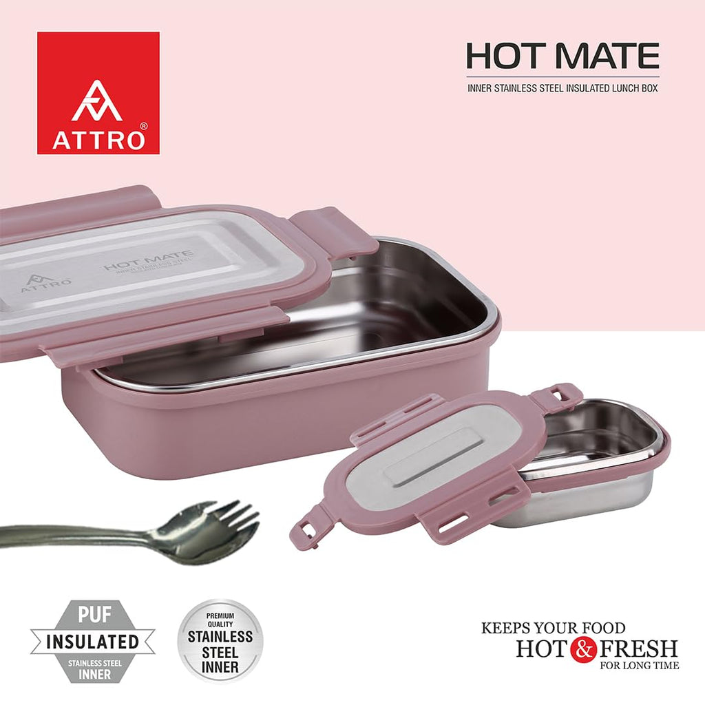 Attro Hotmate  Lunch Box 800 Ml - Pastel Voilet