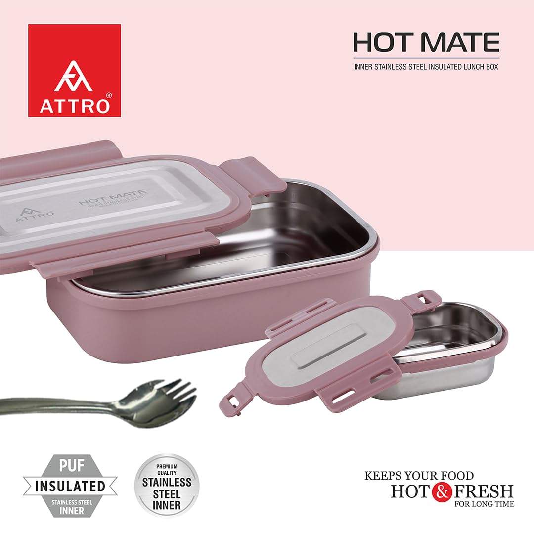 Attro Hotmate  Lunch Box 800 Ml - Pastel Voilet