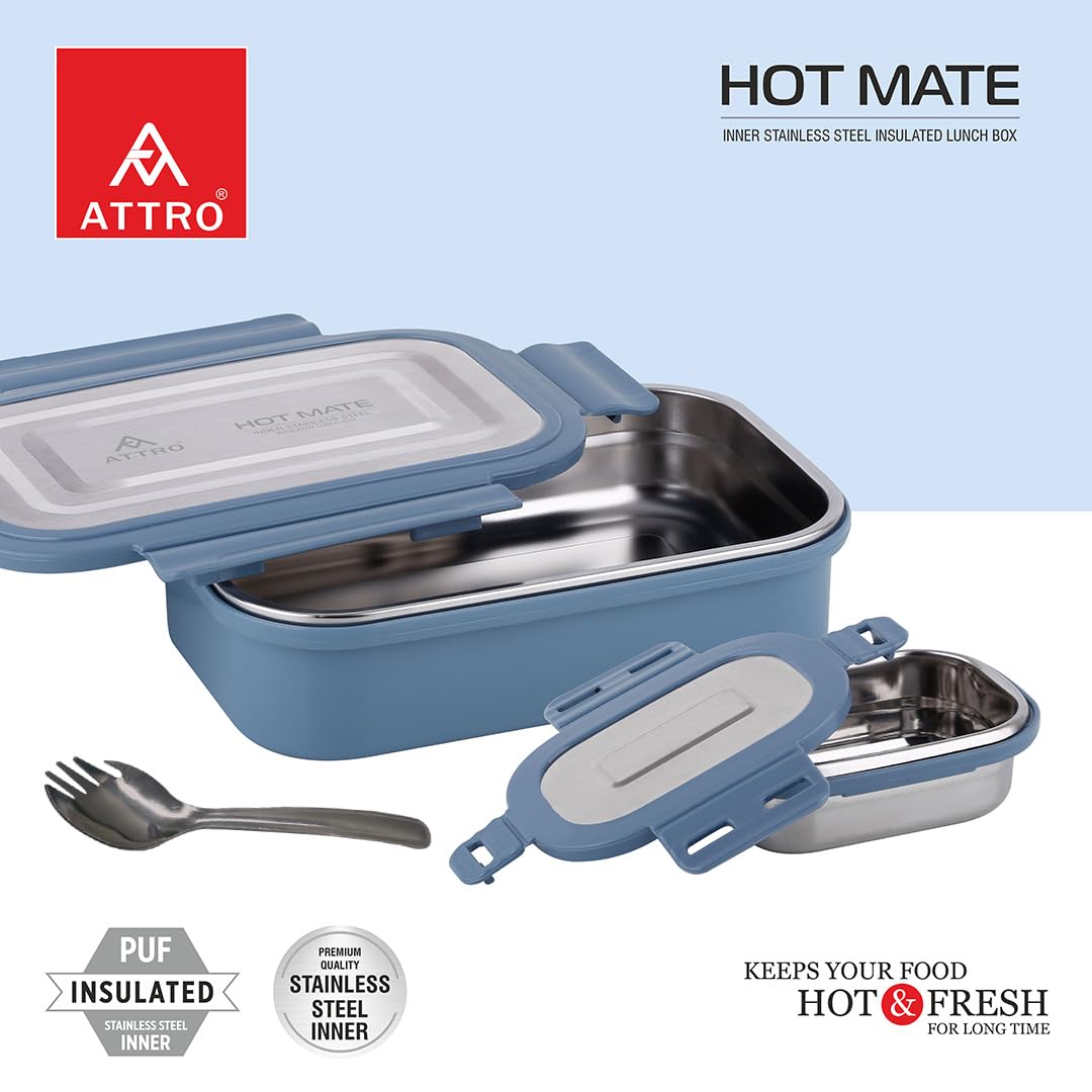 Attro Hotmate  Lunch Box 800 Ml - Pastel Blue