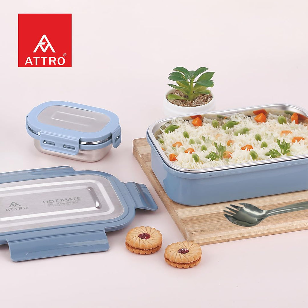 Attro Hotmate  Lunch Box 800 Ml - Pastel Blue