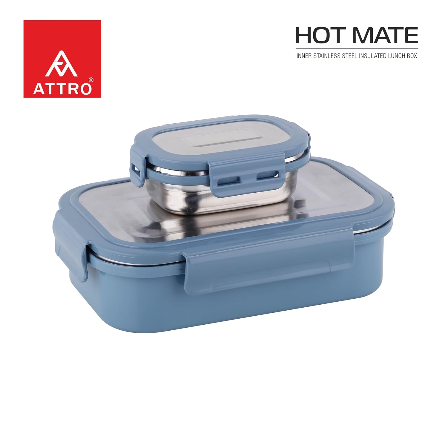 Attro Hotmate  Lunch Box 800 Ml - Pastel Blue