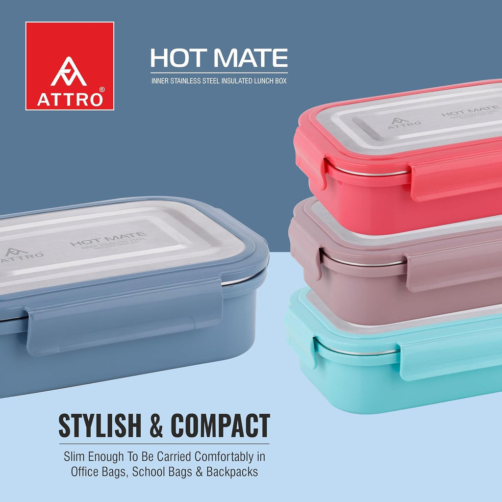 Attro Hotmate  Lunch Box 800 Ml - Pastel Blue