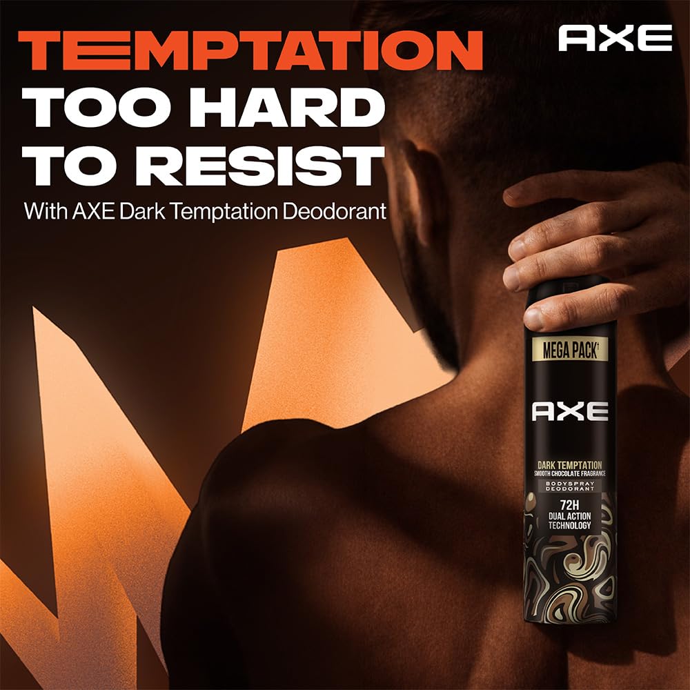 Axe Dark Temptation Long Lasting Deodorant Bodyspray for Men 215 ml