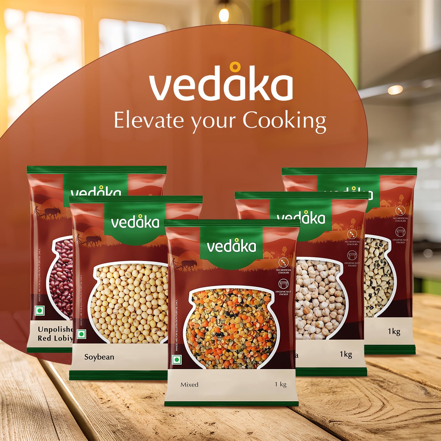 Vedaka Unpolished Mixed Dal 1 Kg