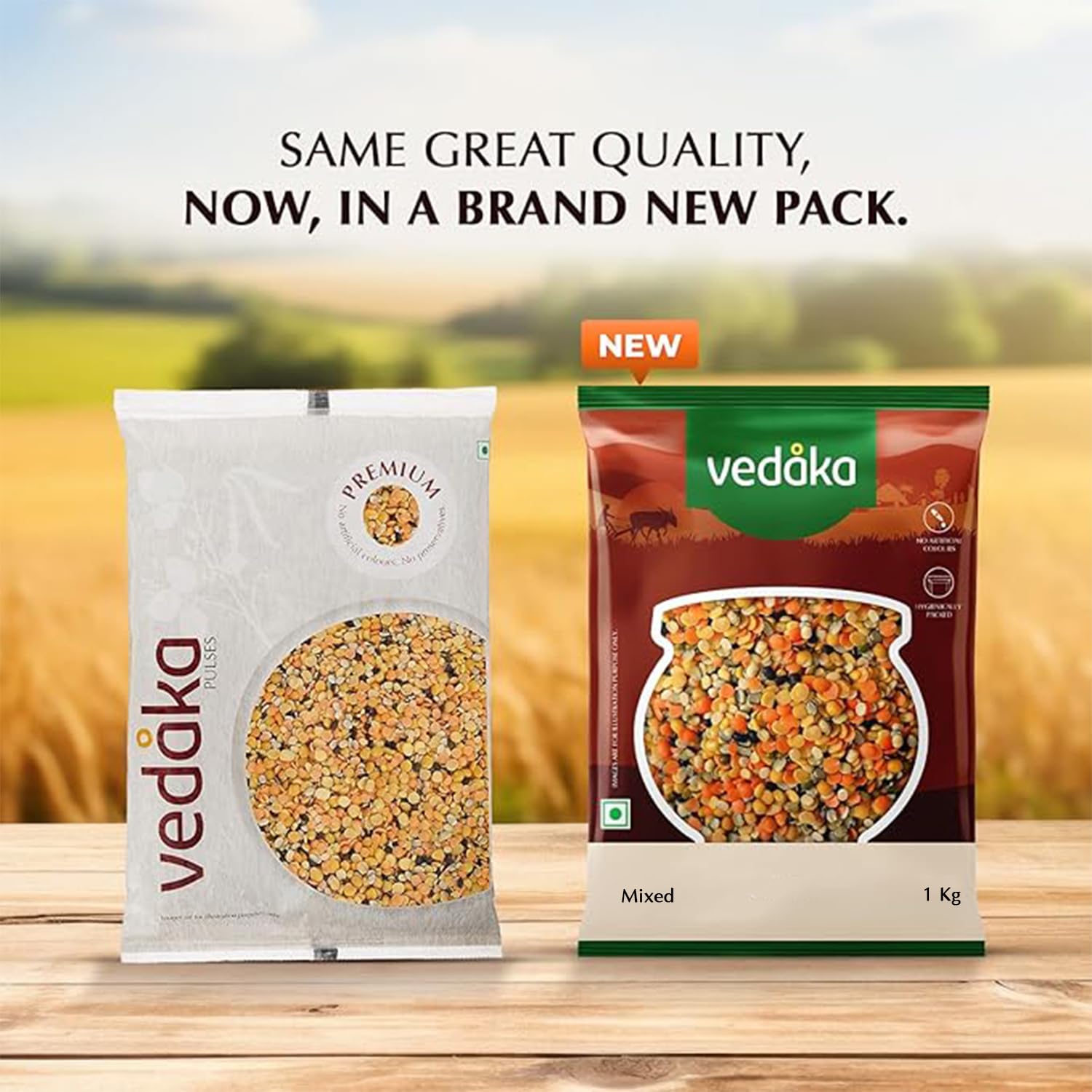 Vedaka Unpolished Mixed Dal 1 Kg