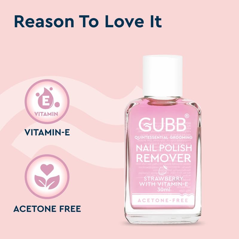 GUBB Nail Polish Remover Strawberry | Nourishes nail