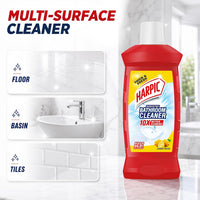 Harpic Disinfectant Bathroom Cleaner Liquid, Lemon - 1 L (Pack of 2) | India's # 1 Bathroom Cleaner