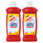 Harpic Disinfectant Bathroom Cleaner Liquid, Lemon - 1 L (Pack of 2) | India's # 1 Bathroom Cleaner