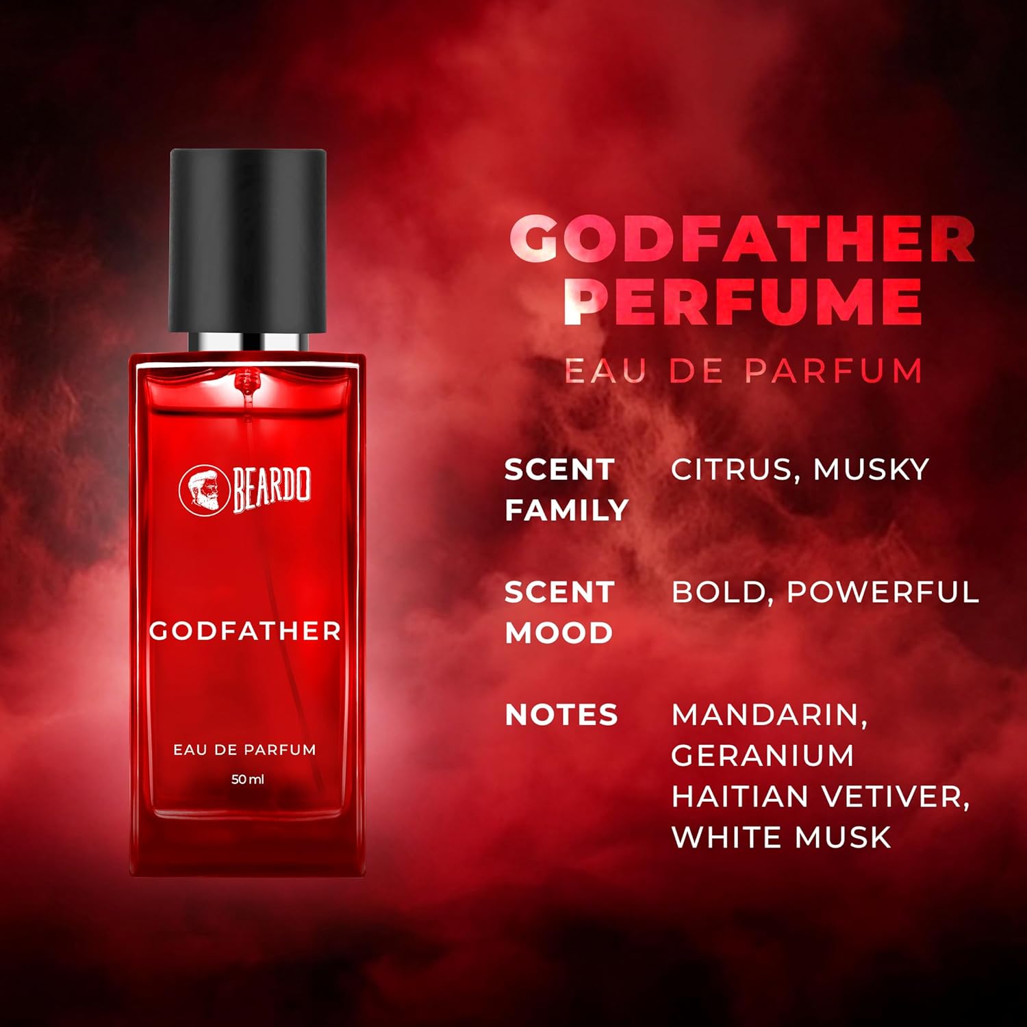 BEARDO Godfather Perfume For Men, 50Ml