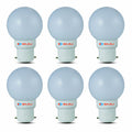 Bajaj Base B22 0.5-Watt Ping Pong Led Bulb (White and Pack of 6)
