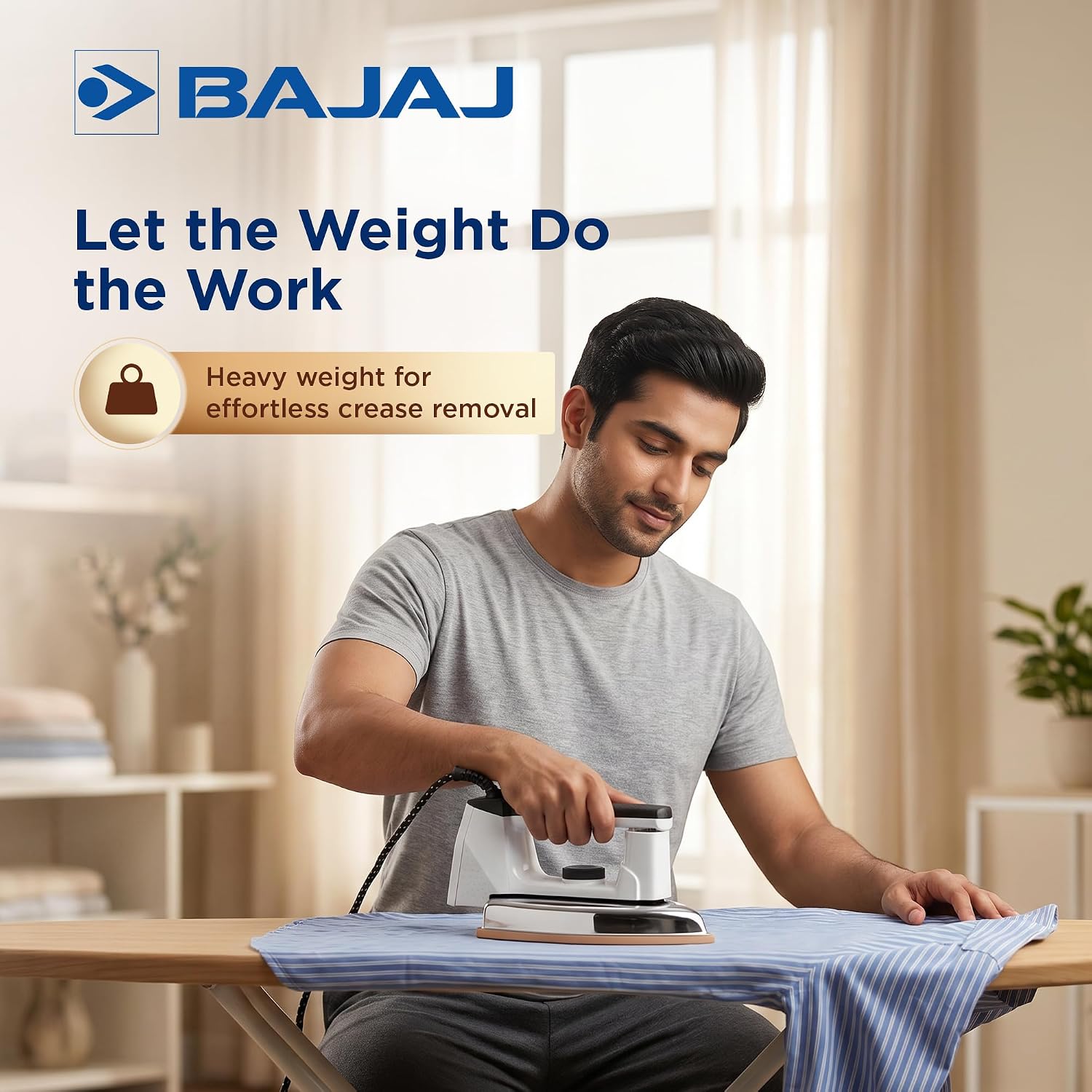 Bajaj DX 16 Heavy Weight Dry Iron | 1100 W Heavy Weight Dry Iron