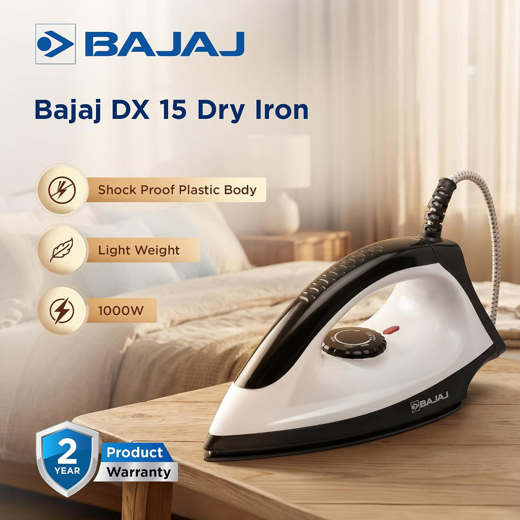 Bajaj Dry Iron DX 15 1000 Watts