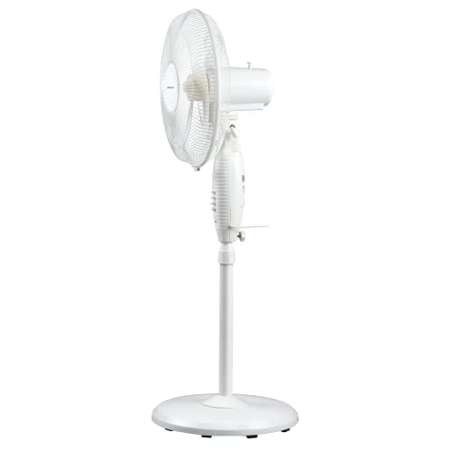 Bajaj Esteem 400 MM Oscillating Pedestal Fan For Home | Stand Fan With Tilt Mechanism | Voltage Protection | 100% Copper Motor | High Air Delivery | 3-Speed Control | 2 Yrs Warranty 【White】