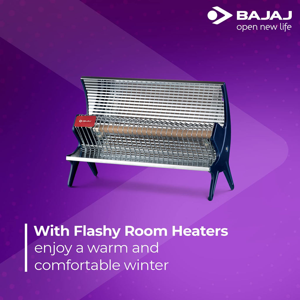 Bajaj Flashy 1000 Watts Radiant Room Heater (Steel)