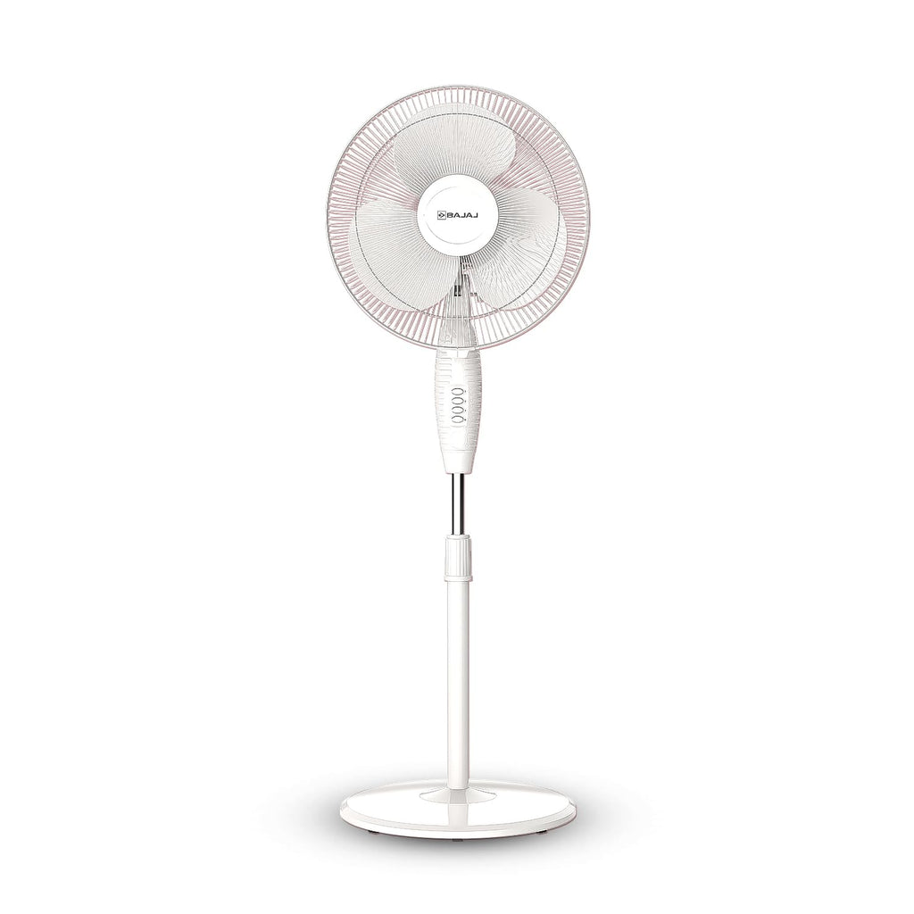 Bajaj Frore Neo 400 MM Oscillating Pedestal Fan For Home | Aerodynamically Balanced Blades | 100% Copper Motor | High Air Delivery | 3-Speed Control | Rust Free | 2 Yrs Warranty 【White】