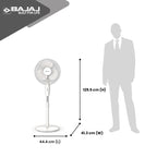 Bajaj Frore Neo 400 MM Oscillating Pedestal Fan For Home | Aerodynamically Balanced Blades | 100% Copper Motor | High Air Delivery | 3-Speed Control | Rust Free | 2 Yrs Warranty 【White】
