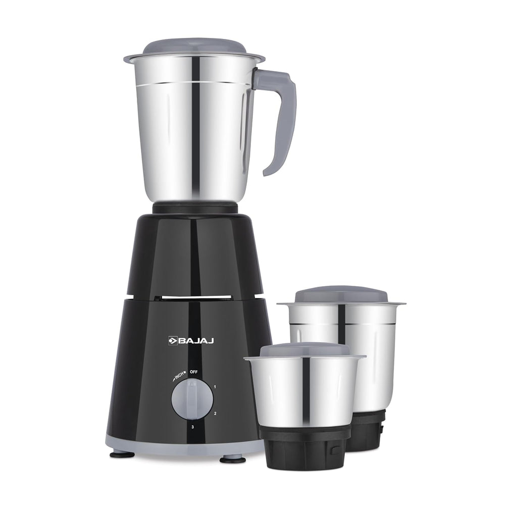 Bajaj GX-1 Mixer Grinder 500W 3 Stainless Steel Mixer Jars