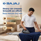 Bajaj Herculo Heavy Weight Dry Iron | 1100 Watts Heavy Weight Dry Iron