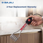 Bajaj Immersion 1500 Watts Water Heater Rod | Nickel Plated Heating| ISI Certified | 2 Years Warranty | Silver